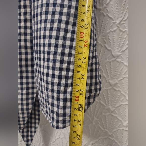 eShakti Black and White Gingham Long Sleeve Dress - Picture 10 of 10